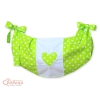 Toys bag- Hanging Hearts white dots on green