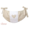 Toys bag- Hanging Hearts white polka dots on beige