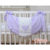 Toys bag- Hanging Hearts white polka dots on lilac
