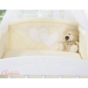 Universal Baby cot bumper- Hanging Hearts cream