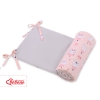 Universal bumper for cot - ballerinas pink