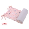 Universal bumper for cot - ballerinas pink