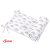 Universal bumper for cot - clouds gray