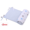 Universal bumper for cot - gray -blue stars