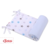 Universal bumper for cot - gray -blue stars