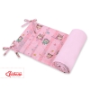 Universal bumper for cot - Owls pink