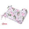 Universal bumper for cot - peony flower pink