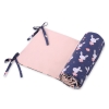 Universal bumper for cot -rabbits navy blue