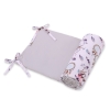 Universal bumper for cot -swallows pink