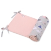 Universal bumper for cot - Swans gray