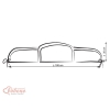 Universal Cot Bed bumper- Hanging Hearts blue flowers