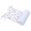 Universal double-sided bumper for cot - clouds gray/blue
