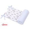 Universal double-sided bumper for cot - clouds gray/blue