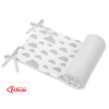 Universal double-sided bumper for cot - clouds gray/gray