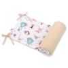 Universal double-sided bumper for cot - foxes beige/beige
