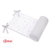 Universal double-sided bumper for cot - mini gray stars/gray