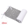 Universal double-sided bumper for cot - mini stars white