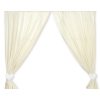 White Curtains for baby room- Bear with bow