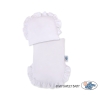 White Wicker Doll Bassinet Stroller Retro Style Basket Handmade -516