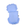 White Wicker Doll Bassinet Stroller Retro Style Basket Handmade  Bedding Set White Dots on Blue