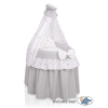Wicker crib for doll with drape no. 2159-1016