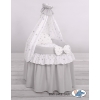 Wicker crib for doll with drape no. 2159-1016