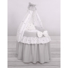Wicker crib for doll with drape no. 2159-1016