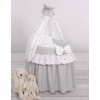 Wicker crib for doll with drape no. 2159-1016