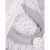 Wicker crib for doll with drape no. 2159-1016