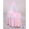 Wicker crib for doll with drape no. 2159-302