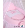Wicker crib for doll with drape no. 2159-302