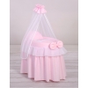 Wicker crib for doll with drape no. 2159-302