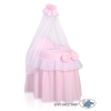 Wicker crib for doll with drape no. 2159-302