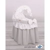Wicker crib for doll with hood no. 2158-1016