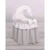 Wicker crib for doll with hood no. 2158-1016