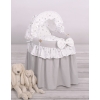 Wicker crib for doll with hood no. 2158-1016