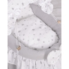 Wicker crib for doll with hood no. 2158-1016