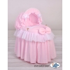 Wicker crib for doll with hood no. 2158-302