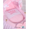 Wicker crib for doll with hood no. 2158-302