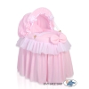 Wicker crib for doll with hood no. 2158-302