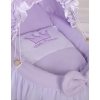 Wicker crib for dolls with hood no. 2158-304