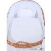 Wicker Crib with Hood Carina- White