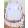 Wicker Crib with Hood Carina- White