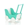 Wood Doll pram Mint-White