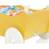 Wood Stroller Doll pram Yellow With White -735