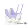 Wooden Doll pram Lilac White