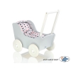 Wooden Doll Pram Stroller Gray-767
