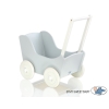 Wooden Doll Pram Stroller Gray