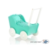 Wooden Doll Pram Stroller Mint -621