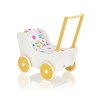 Wooden Doll pram White with Yellow -548